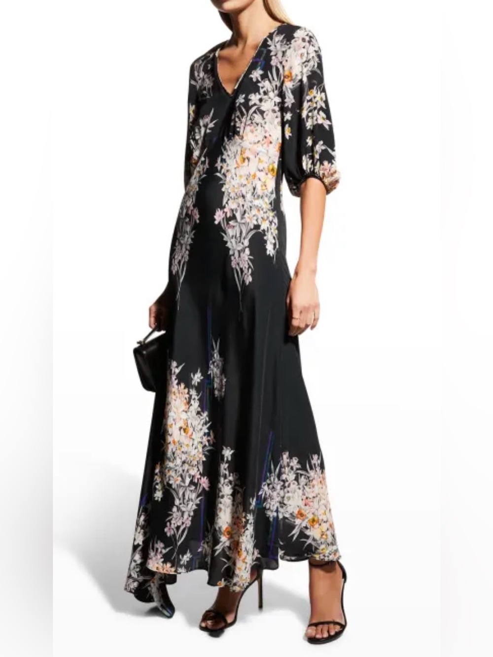 Robert Graham “Leah”
Japanese Floral-Print Silk Dress